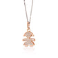 Collar Bimba de Oro rosa con Pavé de Diamantes LBB452