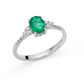 Anello con Diamanti e Smeraldo Ovale LID3542