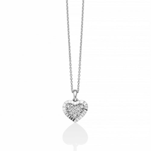 Collier Punto Luce con Cuore e Diamanti CLD4065