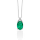 Collier con Diamanti e Smeraldo Ovale CLD4437
