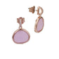 Pendientes Rose Crisette con cristal de cuarzo rosa XOR686RR