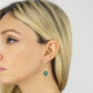 Pendientes Sharada dorados con cristal de turmalina verde XOR680DP
