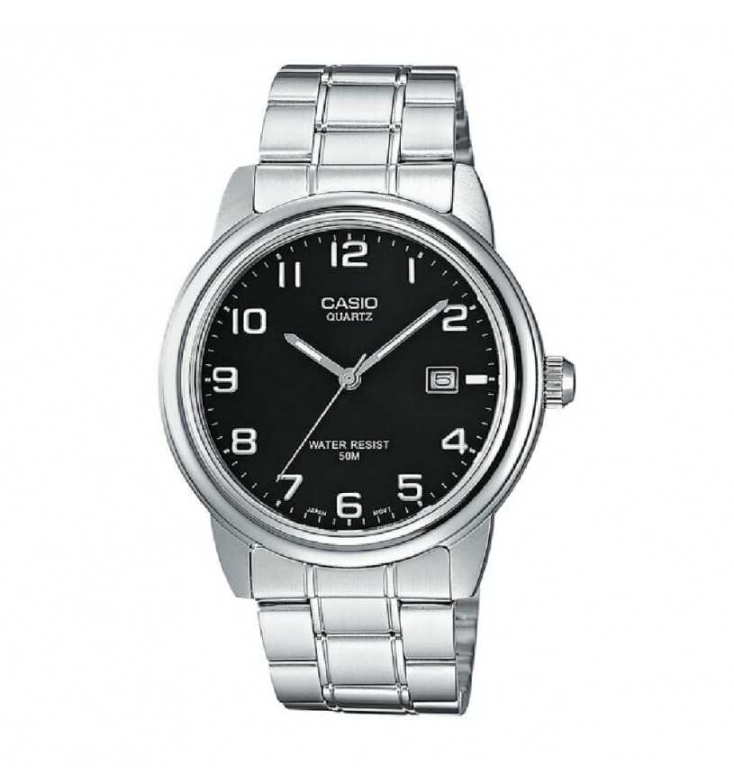 Reloj Hombre Acero y Negro MTP-1221A-1AVEG