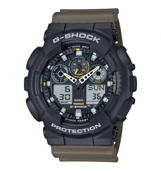 Orologio Uomo G-Shock Classic Nero e Marrone GA-100TU-1A3ER