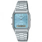 Orologio Donna Vintage Edgy Acciaio e Azzurro AQ-230A-2A1MQYES