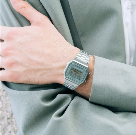 Orologio Vintage Iconic Acciaio e Verde A168WA-3AYES