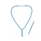 Collana Rodiata con Zirconi Bianchi e Blu 500902C