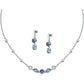 Set Collana e Orecchini con Cristalli Azzurri e Blu SAVY25