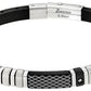 Bracciale Uomo HiTeck Acciaio e Silicone Nero UHB113