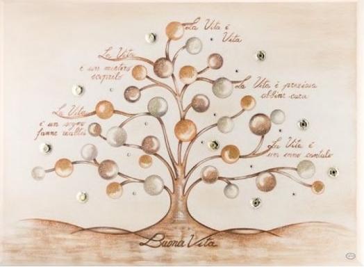 Quadro Albero Buona Vita 30X40 QD.78