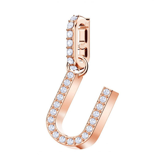 Charm U Rosato con Pavé di Clear Crystal 5437608