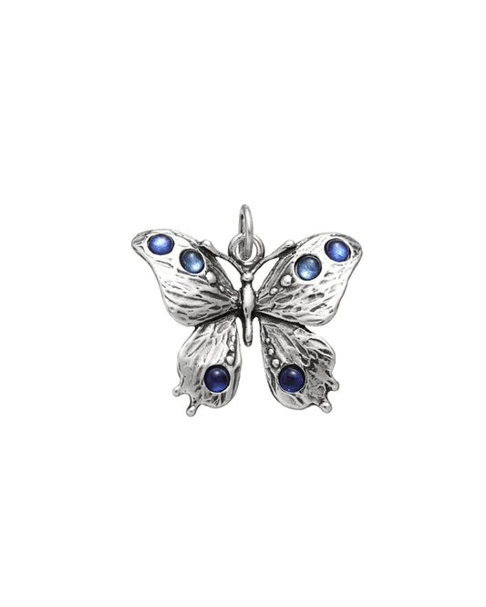 Charm Mariposa Grande con Piedras Siamitas Azules 10983