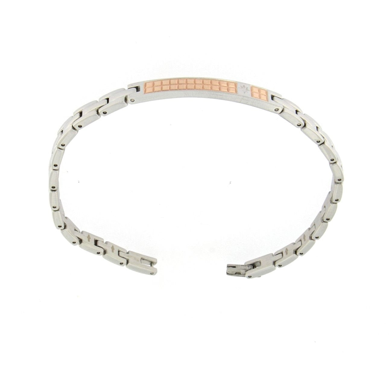 Bracciale Uomo Con Placca Rosata EHB220