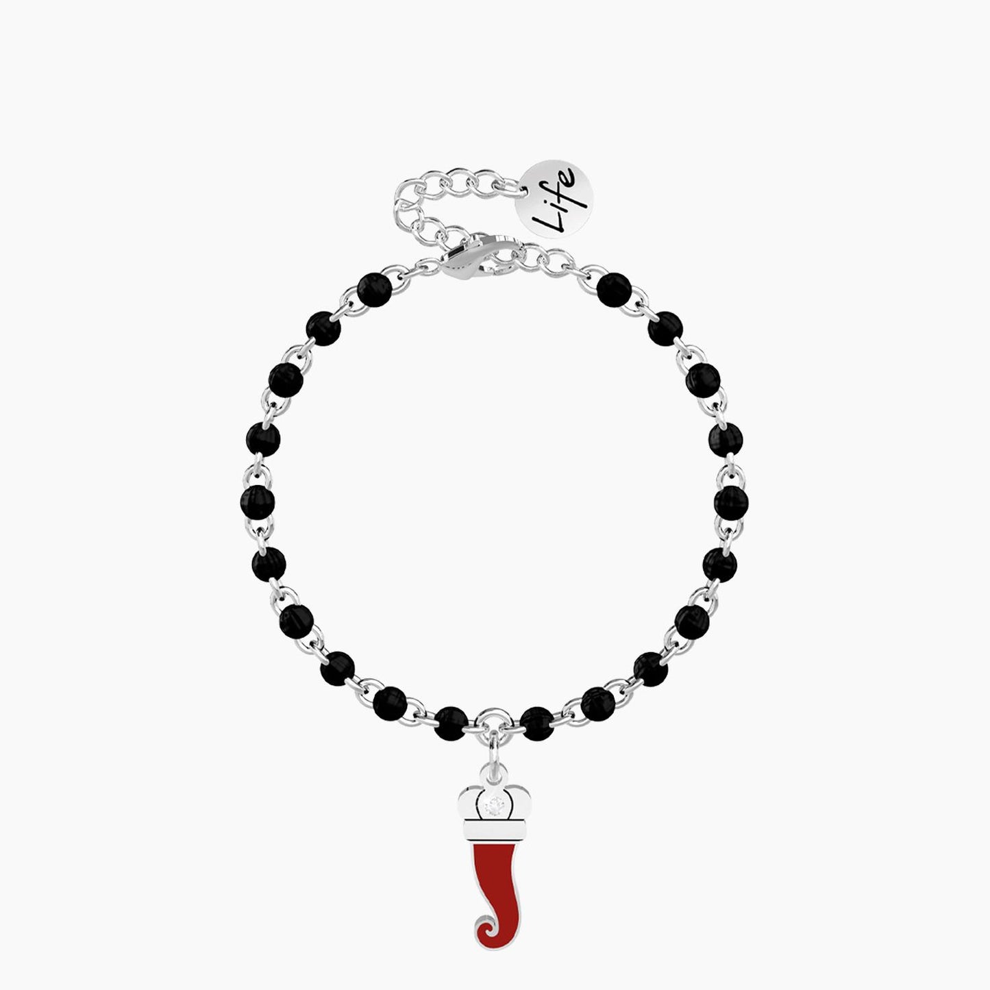 Bracciale Cornetto Protezione Rosso e Nero 731849