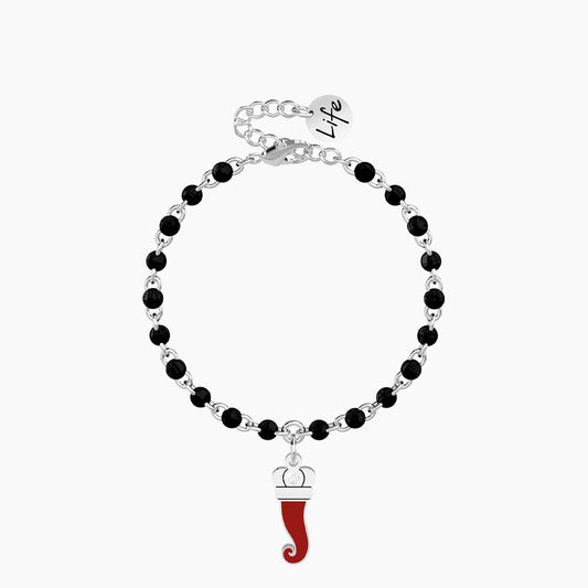 Bracciale Cornetto Protezione Rosso e Nero 731849