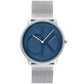 Orologio Uomo Iconic Mesh Argentato e Blu 25200031