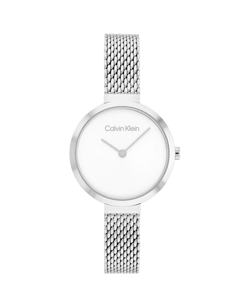 Reloj atemporal minimalista de acero con barra en T para mujer 25200082