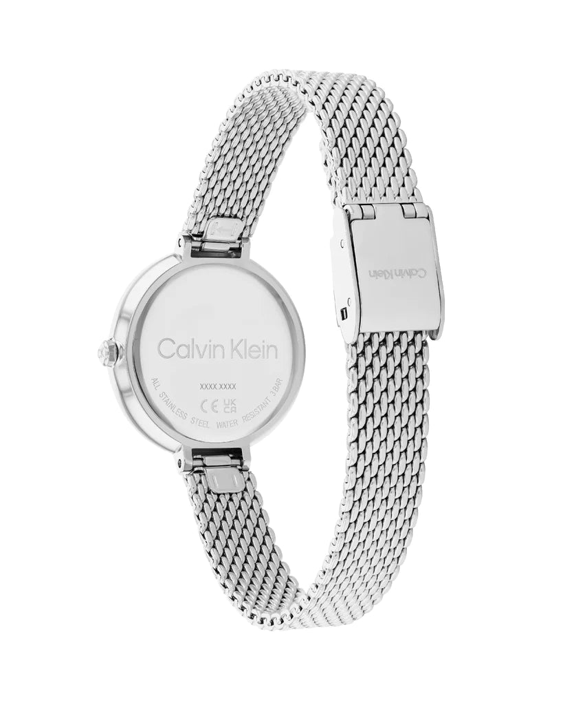 Reloj atemporal minimalista de acero con barra en T para mujer 25200082