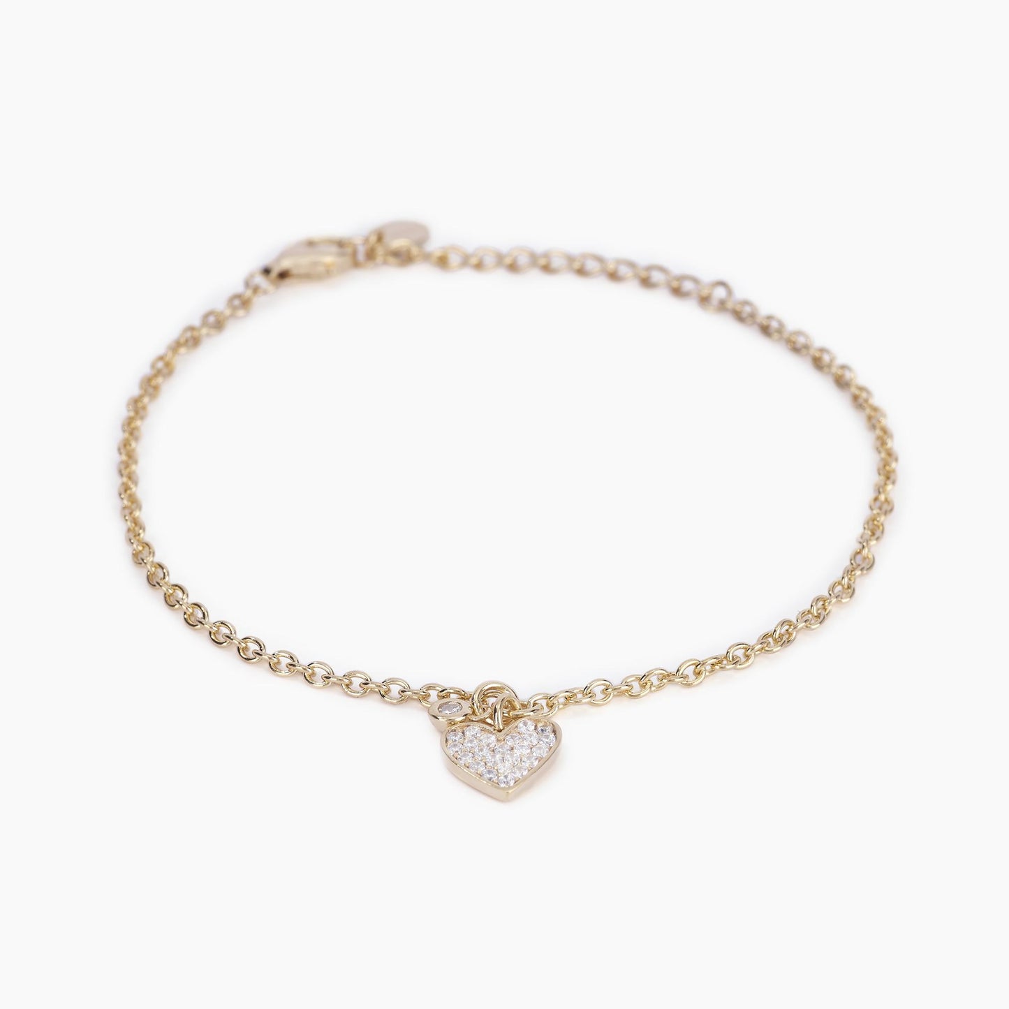 Pulsera Con Colgante Corazón Y Punto De Luz 533450