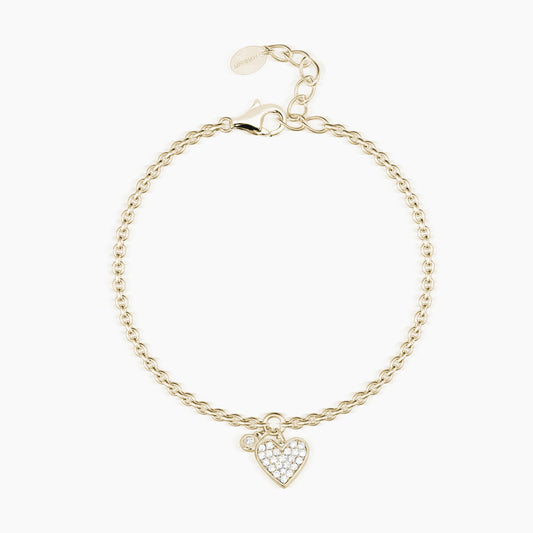 Pulsera Con Colgante Corazón Y Punto De Luz 533450