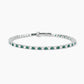 Bracciale Tennis Con Smeraldi Sintetici 533458