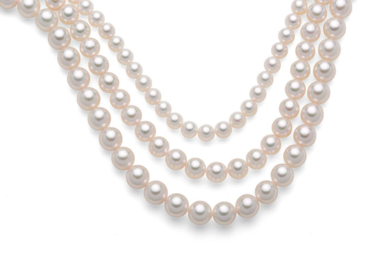Collar de hilo de perlas Akoya SS de Antiqua, 6,5 mm, 7 mm, 1NAL657