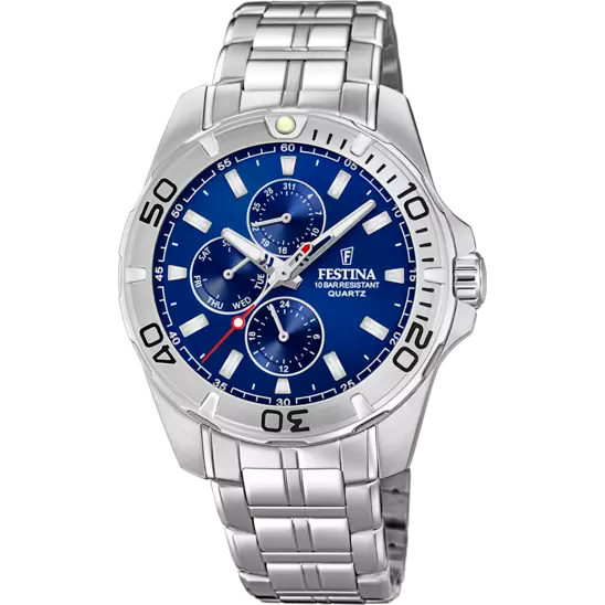 Orologio Uomo Multifunction Blu e Acciaio F20445/2