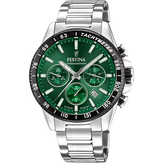 Reloj Hombre Verde y Acero F20560/4