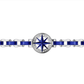 Bracciale Uomo Hiteck Acciaio e Blu con Rosa dei Venti EHB246