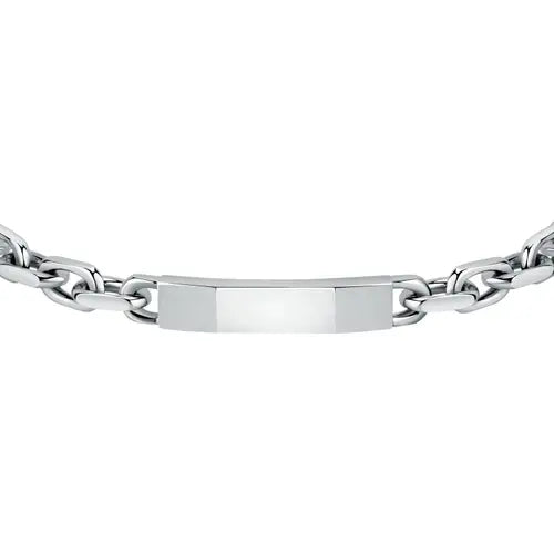 Pulsera Hombre Cadenas con Baño Plata SATX17