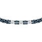 Pulsera Hombre Acero y Diamantes Azules SAUK04