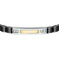 Pulsera Hombre SATM11 Oro Plata, Negro y Oro