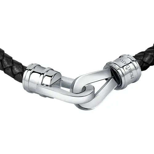 Bracciale Uomo Moody Nero e Silver SQH41