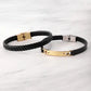 Pulsera Moody negra y dorada SQH43 para hombre