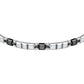SALS78 Brazalete Motown de acero y negro para hombre