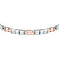 SALS79 Brazalete para hombre Motown de acero y rosado
