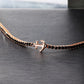 Pulsera de Hombre Tennis Rosa con Piedras Negras SATT04 