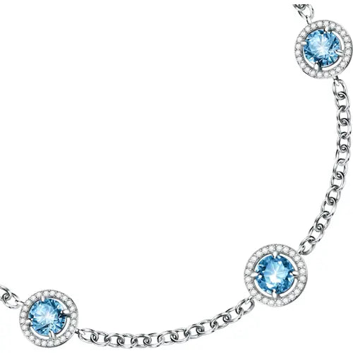 Pulsera Tesori de Plata con Piedras Aguamarinas SAIW96