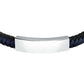 Bracciale Uomo Bandy Acciaio, Nero e Blu SZV108