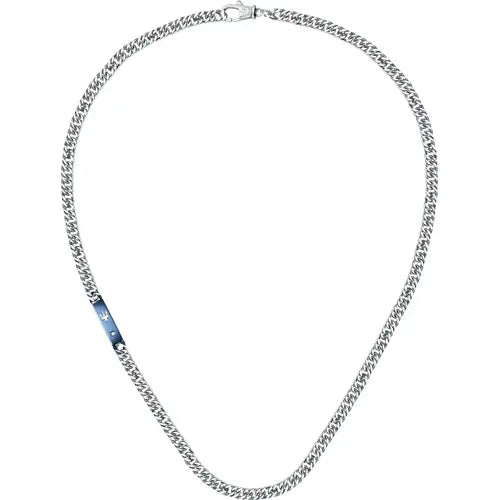 Collar Hombre Joyas Plata y Azul JM221ATY02 