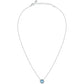 Collar Tesori de Plata con Piedra Aguamarina SAIW94