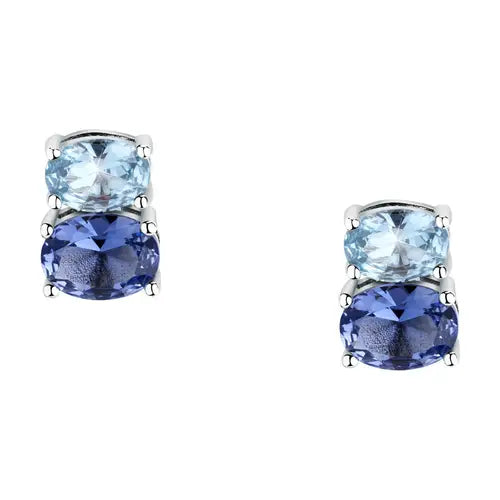 Pendientes Colores con Cristales Azur y Azul SAVY17