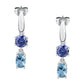 Pendientes Colores con Circonitas Celestes y Azules SAVY24