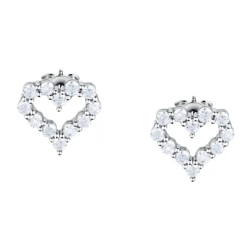 Pendientes Treasures Corazones con Circonitas SAIW130