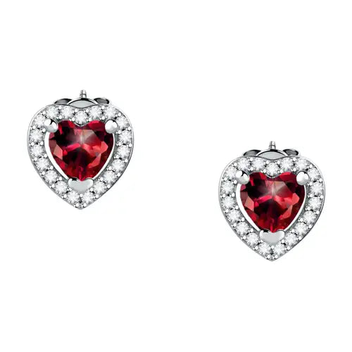 Pendientes Tesori con Corazón Rojo SAIW135