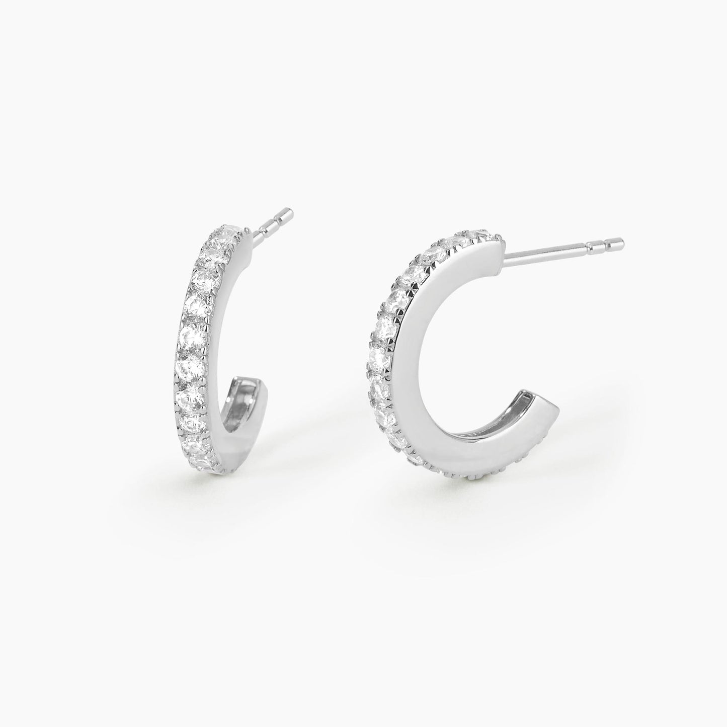 Pendientes Super Easy Semicírculo Veretta Con Circonitas 563435