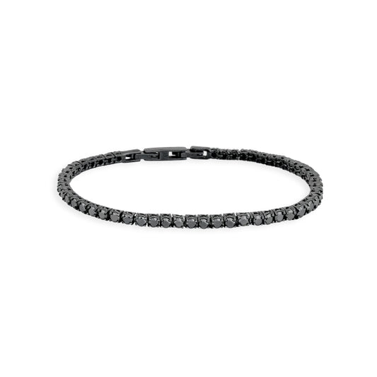 Pulsera de Hombre Tennis con Circonitas Negras 231403