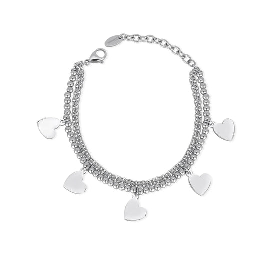 Pulsera de Acero con Corazones 231792