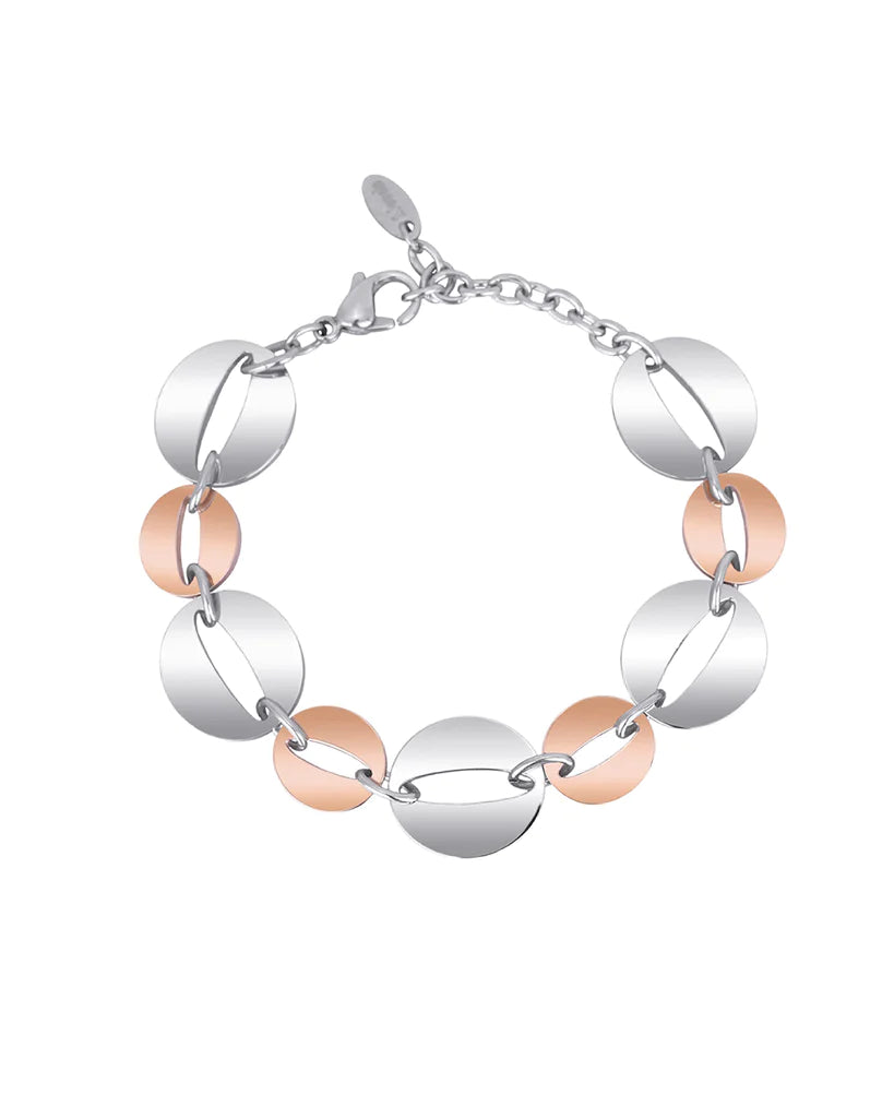 Pulsera Plana en Acero y Pvd Rosè 232055