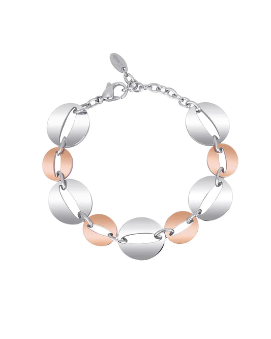 Pulsera Plana en Acero y Pvd Rosè 232055